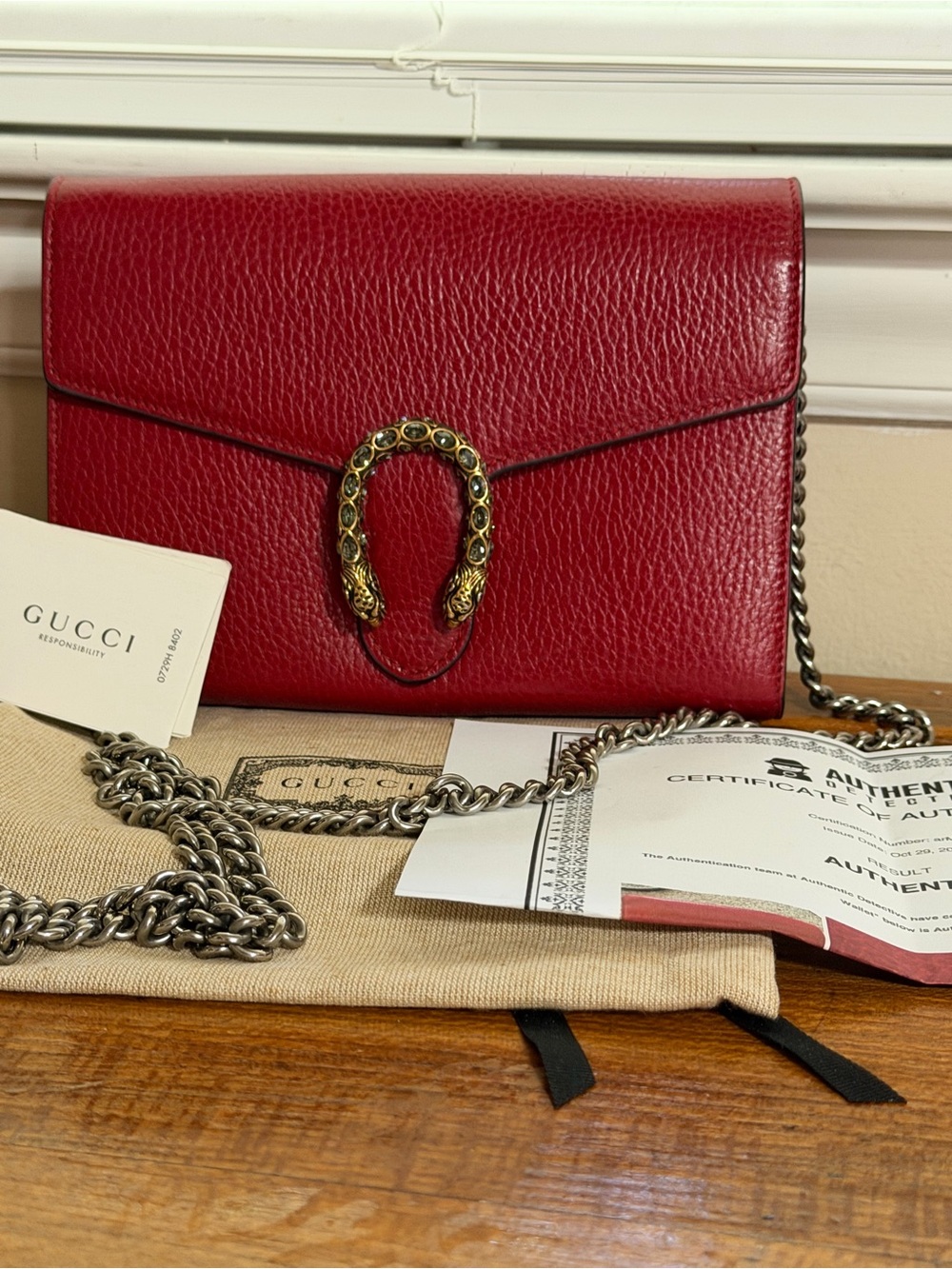 EUC GUCCI CRYSTAL DIONYSUS CROSSBODY (WOC) W/ COA